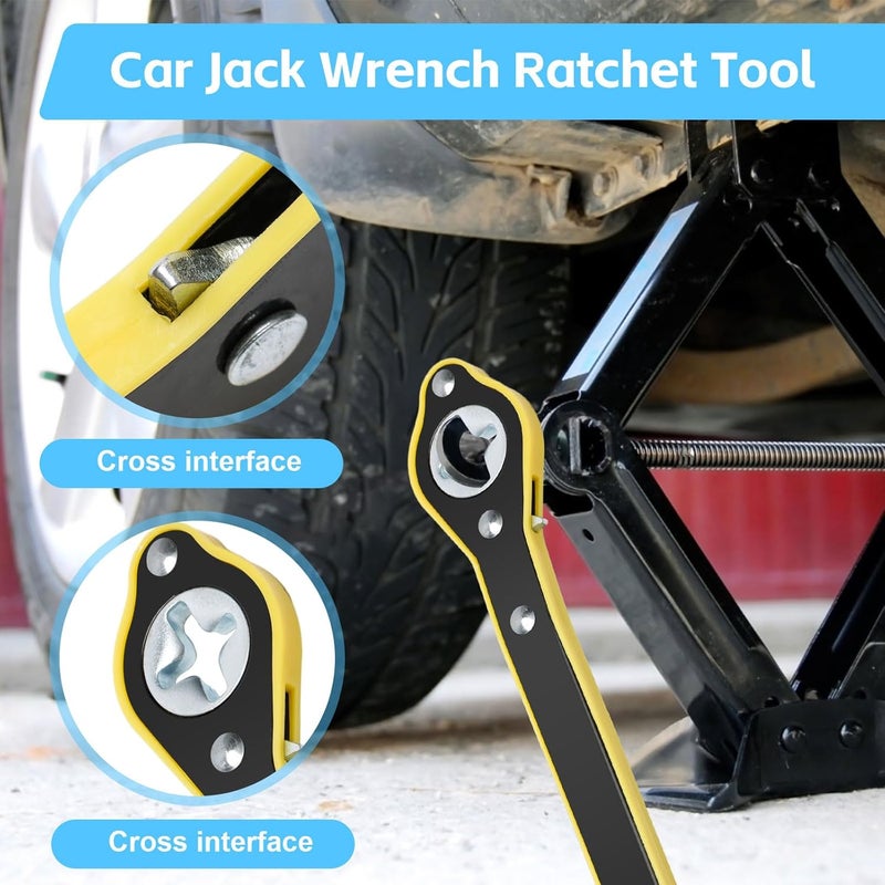 Windspeed Car Jack Wrench Ratchet tool Scissor Jack Wrench Labor-Saving Ratchet Wrench Handle Adapter - Image 2